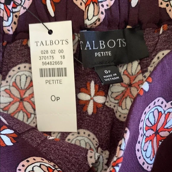 NWT TALBOTS PETITES VISCOSE FIT AND FLARE MIDI SKIRT 0P - Picture 6 of 6